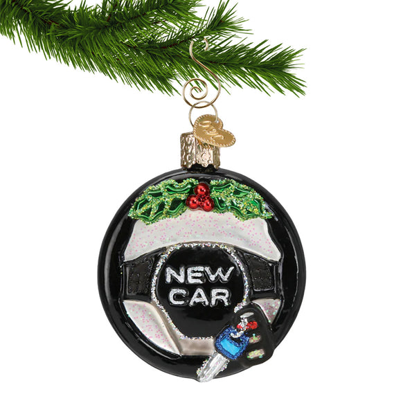 Old World Christmas Glass Blown Tree Ornament, New Car
