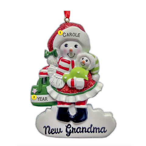 New Grandma Ornament with Baby Personalized