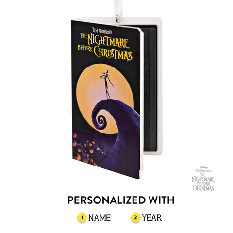 Personalized Nightmare Before Christmas Video Tape Ornament 
