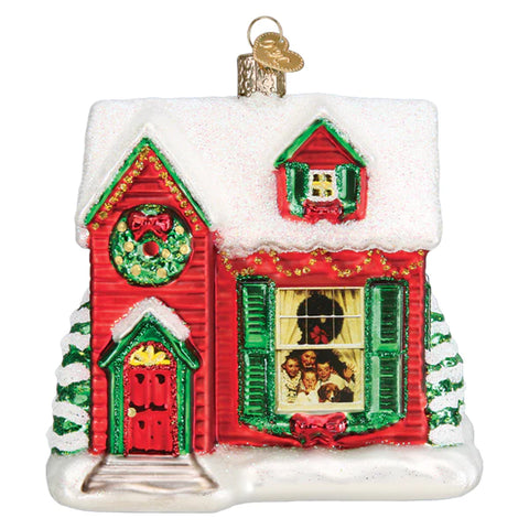 Norman Rockwell You're Home! House Christmas Ornament