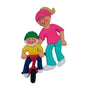 Personalized Child Learning to Ride a Bike Ornament -Female Adult ,Blonde