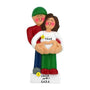We're Expecting Couple Christmas Tree Ornament, Male with Brunette Female