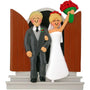 Newlyweds Couple Ornament - Male, Blond Hair and Female, Blond Hair