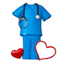 Personalized Medical/Nurse Scrubs Ornament - Blue