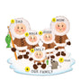 Personalized Eskimo Family of 5 Ornament