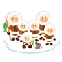 Eskimo Family of Five Ornament for Christmas Tree