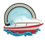 Personalized Speed Boat Ornament