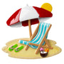 BEACH CHAIR AND UMBRELLA ORNAMENT FOR YOUR TREE