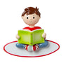 Boy Reading Book Personalized Ornament