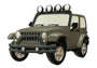 Grey Green Colored Jeep resin ornament