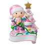 Baby Girl's 1st Christmas Decorating the Tree Ornament