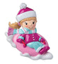 Snow tubing Girl Ornament for the Christmas tree personalized free