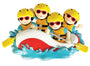 White Water Rafting Family of 4 Personalized resin ornament