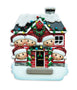 Decorated Christmas House family of 5 personalized resin ornament