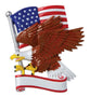 American Eagle with Flag Christmas Tree Ornament