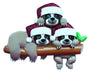 Sloth Family of Three Christmas Ornament Personalized Free