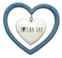 Blue Gotcha Day Ornament can be personalized