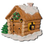 log cabin Christmas ornament 