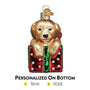 Old World Christmas Golden Puppy Surprise Christmas Tree Ornament