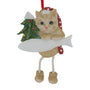 Tabby Cat Ornament Orange Personalized for Christmas Tree