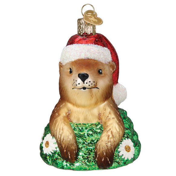 Santa Groundhog Ornament - Old World Christmas