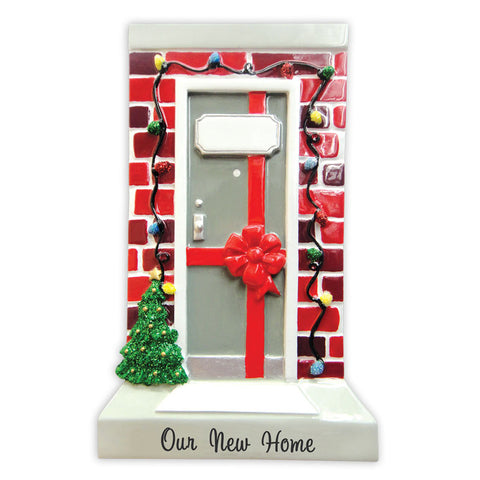 Our New Home with Bow Ornament for Christmas Tree