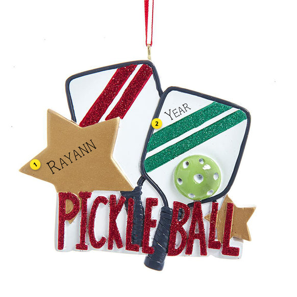Personalized Pickleball Ornament