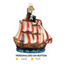 Glass Pirate Ship Ornament for your tree