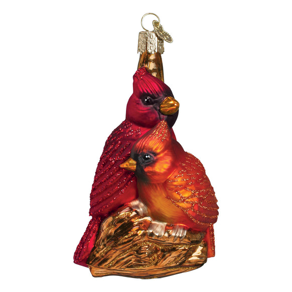 Pair of Cardinals Ornament for Christmas Tree
