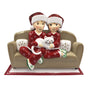 Pajama Couple with Cat Ornament