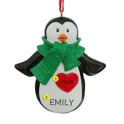 Penguin with Scarf Ornament | Personalized Free – Callisters Christmas