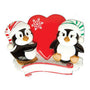 Penguin Couple with Stocking Caps Christmas Ornament