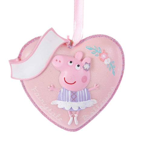 Peppa Pig Heart Ornament for Christmas Tree