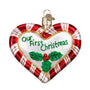 Peppermint Heart Ornament for Christmas Tree