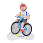 Boy riding a bicycle with red helmet Personalized ornament 