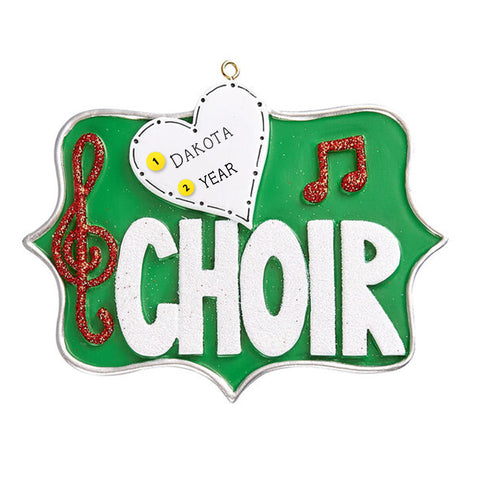 Personalized Choir Ornament for Chorus members