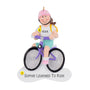 Personalized Ornament of Girl Riding a Bike