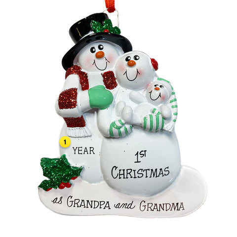 First Christmas as Grandpa and Grandma Ornament Personalized