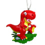Personalized Red T-Rex Dinosaur Ornament