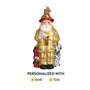 personalized ornament Santa dress as a firefighter 