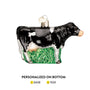 Personalized Cow Ornament Black and White Cow