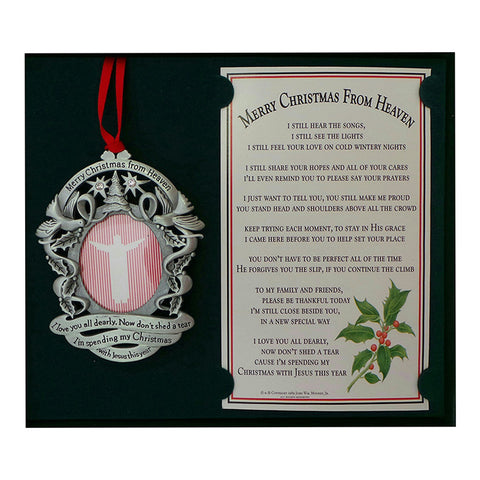 Photo Frame with Pewter Ornament and Bookmark for Christmas Tree
