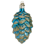 Ponderosa Pine Cone Ornament Blue