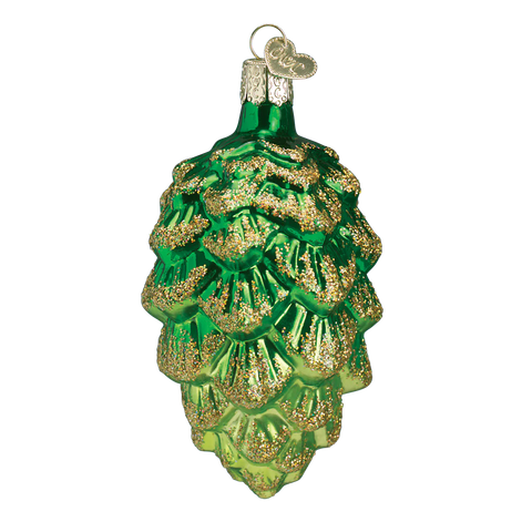 Ponderosa Pine Cone Ornament Green