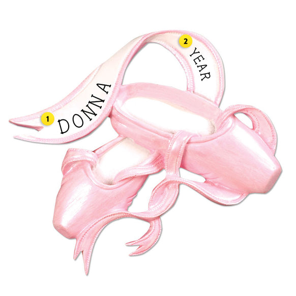 Pink Ballet Shoes Ornament for Christmas Tree