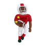 Playing Football Ornament - Black Male, Red Uniform for Christmas Tree