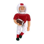 Playing Football Ornament - White Male, Red Uniform for Christmas Tree