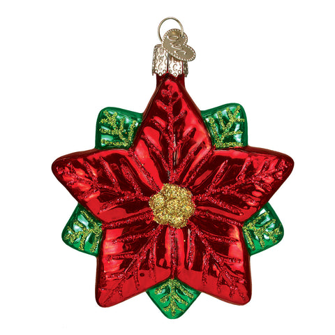 Pointsettia Star Ornament for Christmas Tree