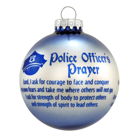 Police Officer's Prayer Ornament for Christmas Tree