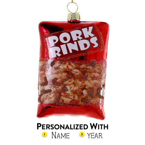 Pork Rinds Glass Ornament
